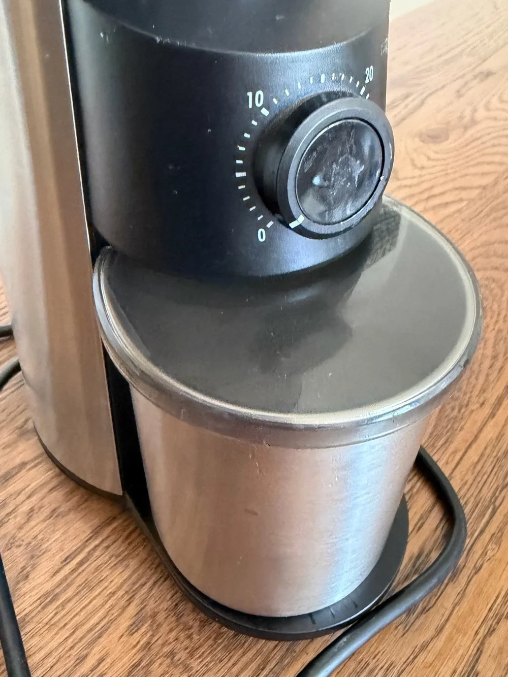 Oxo Black and Stainless Steel Coffee Grinder with Timer